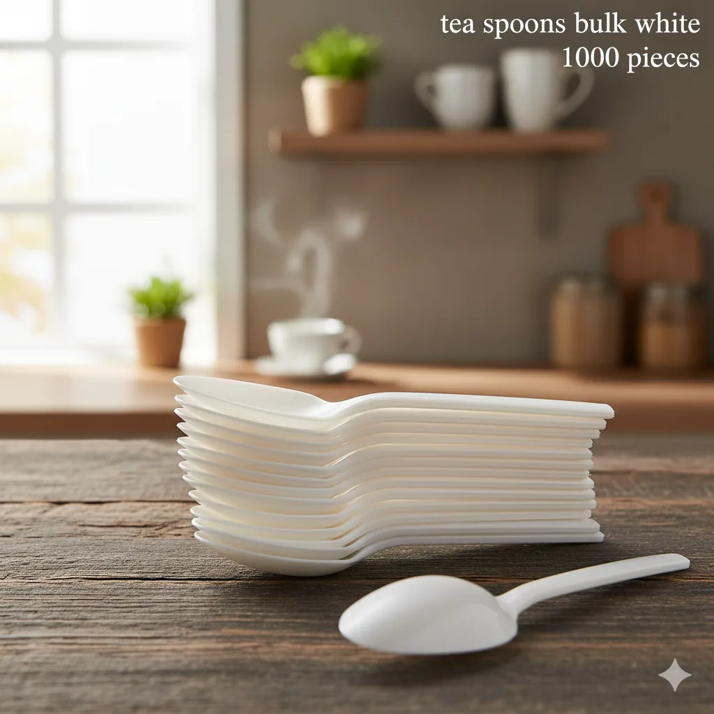 [TEPB02] Tea Spoon - Bulk  - White - Value+ 