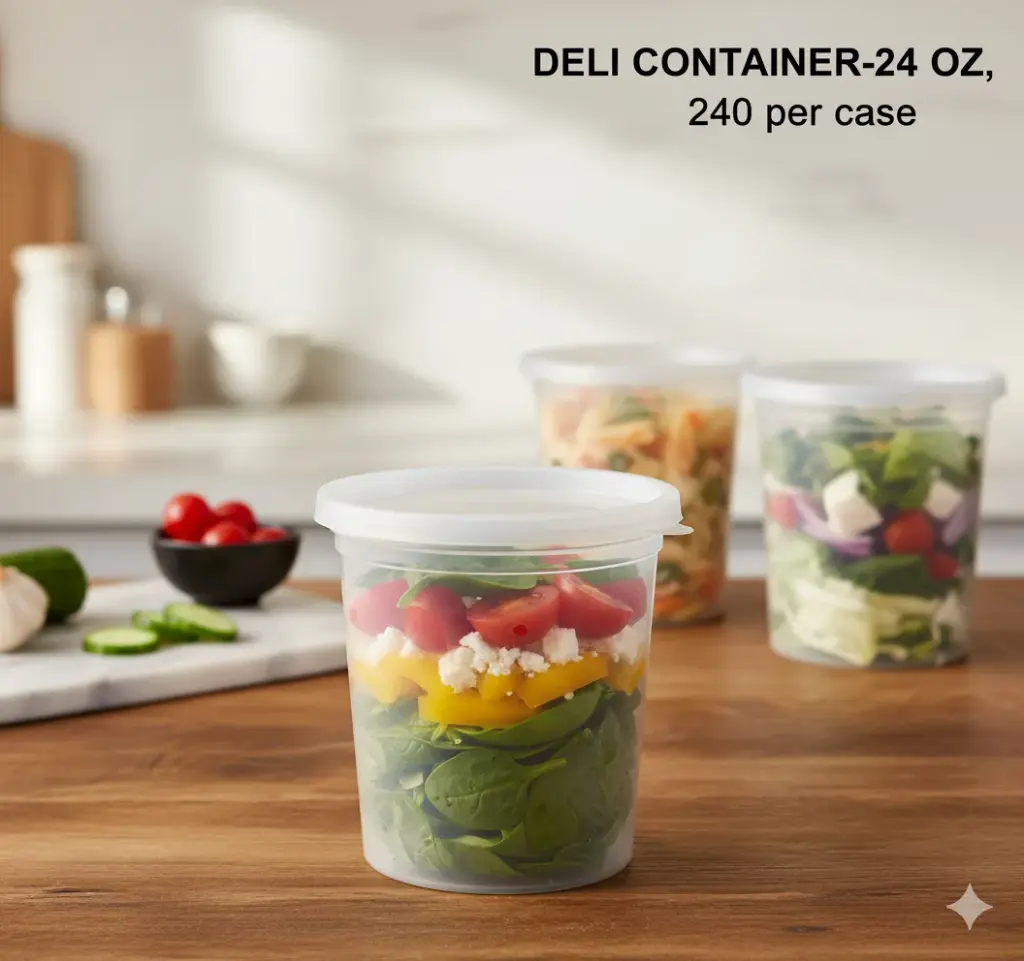 [DECO24]   Deli Container with Lids Combo-24 oz  