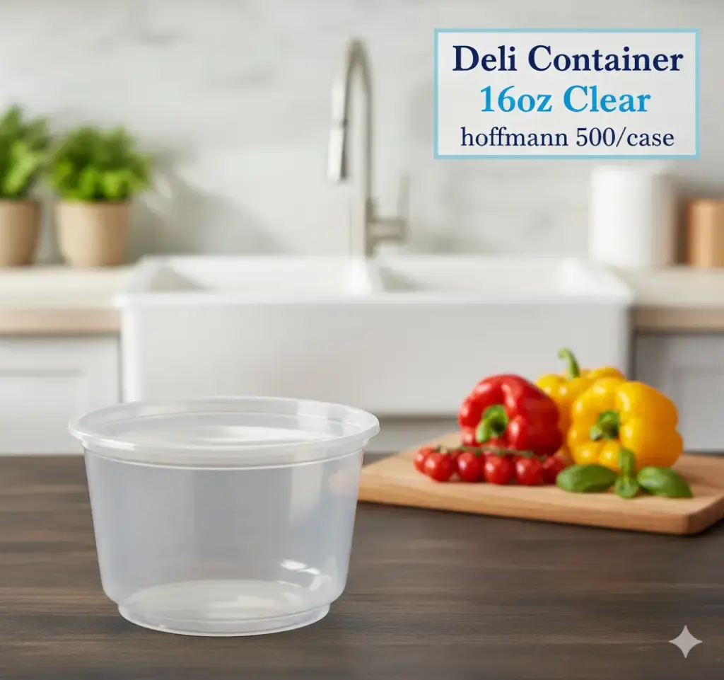 [DCCH016]  Deli Container  - Clear - 16 oz - Hoffmann 