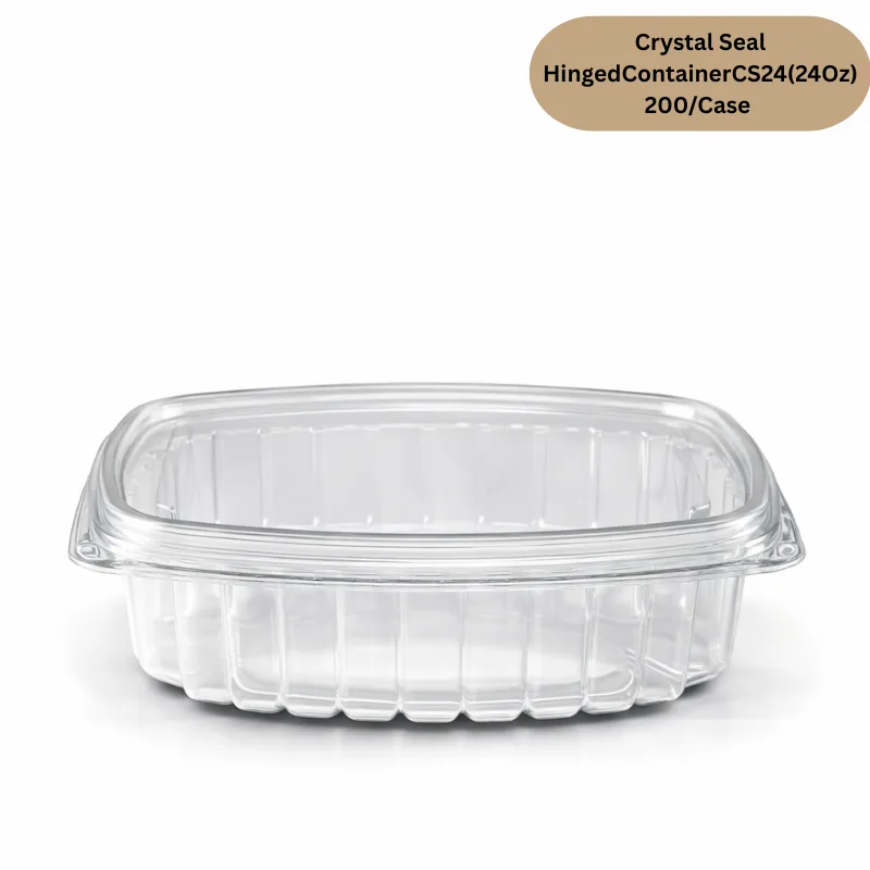 Crystal Seal Hinged Container - CS24(24 Oz) 