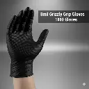  Nitrile Glove - 8 Mil - Black - Grizzly Grip 